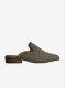Mule Cubanas em Tecido Castanho com Glitter -FREE1001BROWN