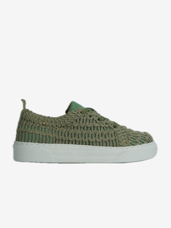 Sapatilhas Cubanas em Crochet Verde