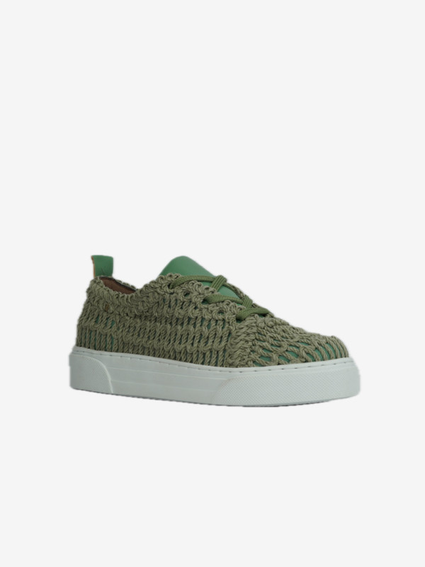 Sapatilhas Cubanas em Crochet Verde